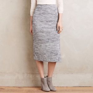 Anthro | Maeve Ribbed Knit Pencil Skirt